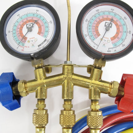JB M2 - 5 - 410A - SS Brass HVAC Manifold Gauge Set & Hoses - ZeereeZ