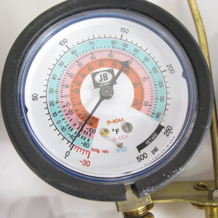 JB M2 - 5 - 410A - SS Brass HVAC Manifold Gauge Set & Hoses - ZeereeZ