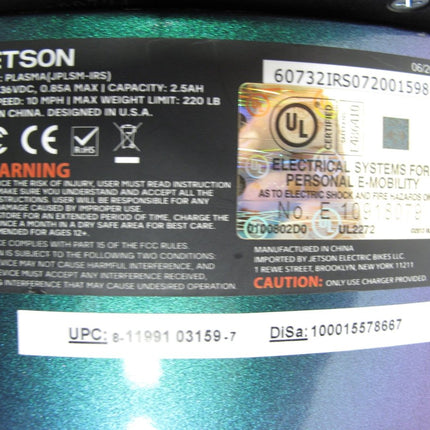 Jetson Plasma Hoverboard | Weight Limit 220 lb, Ages 12+ | Iridescent LED Liquid - ZeereeZ