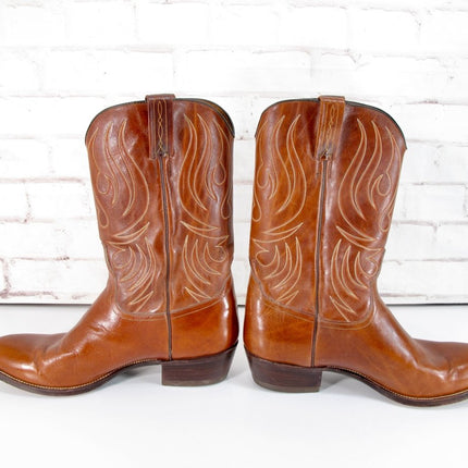 Johnston & Murphy Ruidoso Aristocrat Mens Size 13 Leather Cowboy Boots Spain - ZeereeZ