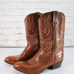 Johnston & Murphy Ruidoso Aristocrat Mens Size 13 Leather Cowboy Boots Spain - ZeereeZ