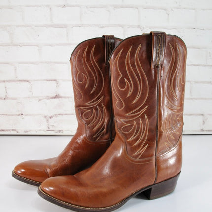 Johnston & Murphy Ruidoso Aristocrat Mens Size 13 Leather Cowboy Boots Spain - ZeereeZ