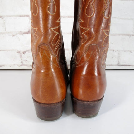 Johnston & Murphy Ruidoso Aristocrat Mens Size 13 Leather Cowboy Boots Spain - ZeereeZ
