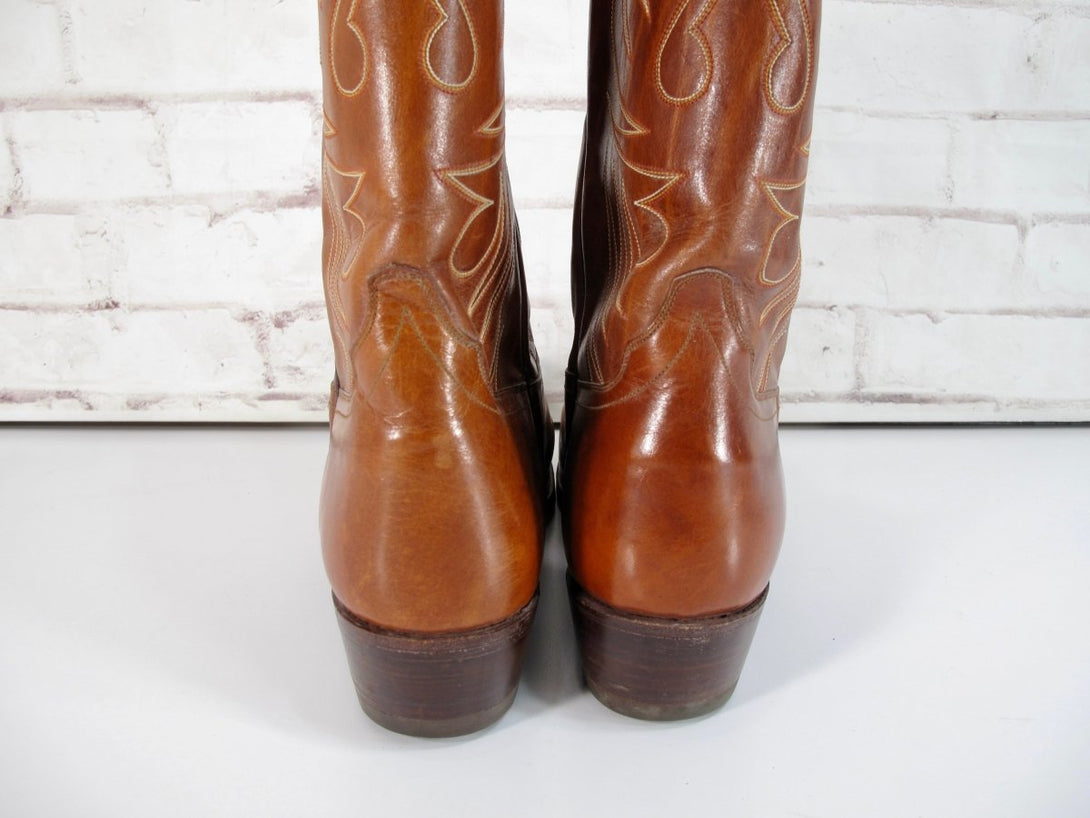 Johnston & Murphy Ruidoso Aristocrat Mens Size 13 Leather Cowboy Boots Spain - ZeereeZ