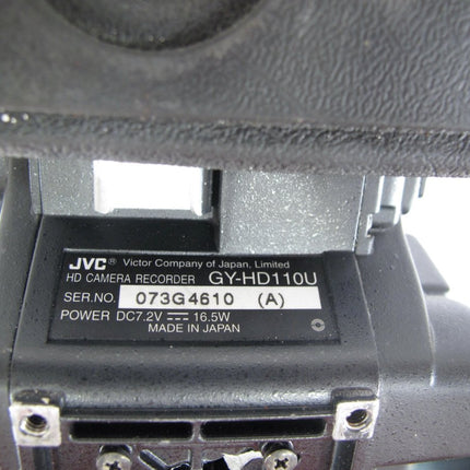 JVC GY - HD110U HD 3 - CCD MiniDV Profressional Video Camera Camcorder Body - ZeereeZ