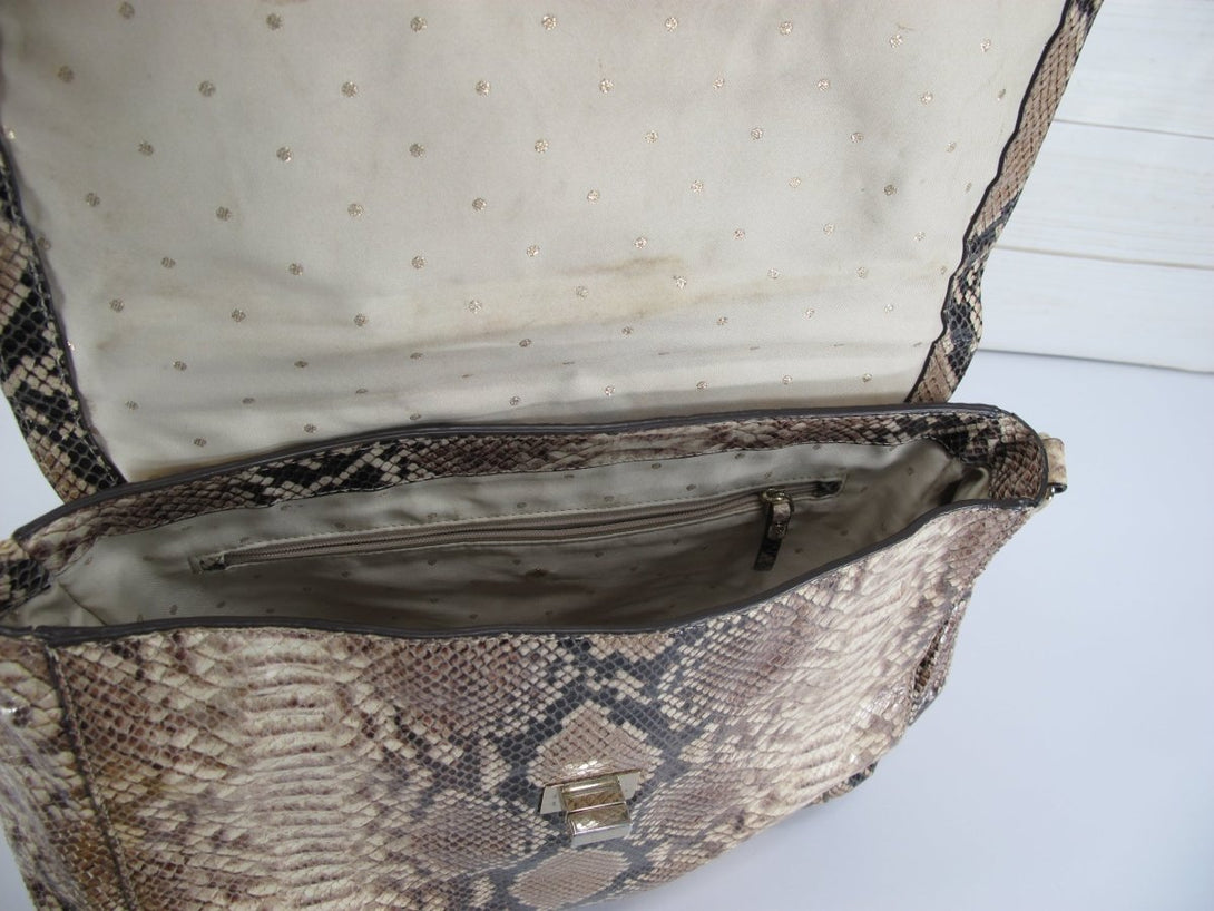 Kate Spade Carlyle Nadine Snakeskin Snake Print Purse Bag - ZeereeZ