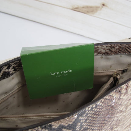 Kate Spade Carlyle Nadine Snakeskin Snake Print Purse Bag - ZeereeZ