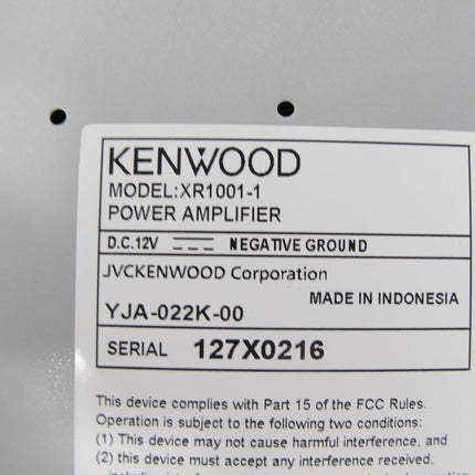 Kenwood Excelon XR1000 - 1 1,000 Watts RMS x 1 @ 2 Ohms Mono Subwoofer Amplifier - ZeereeZ