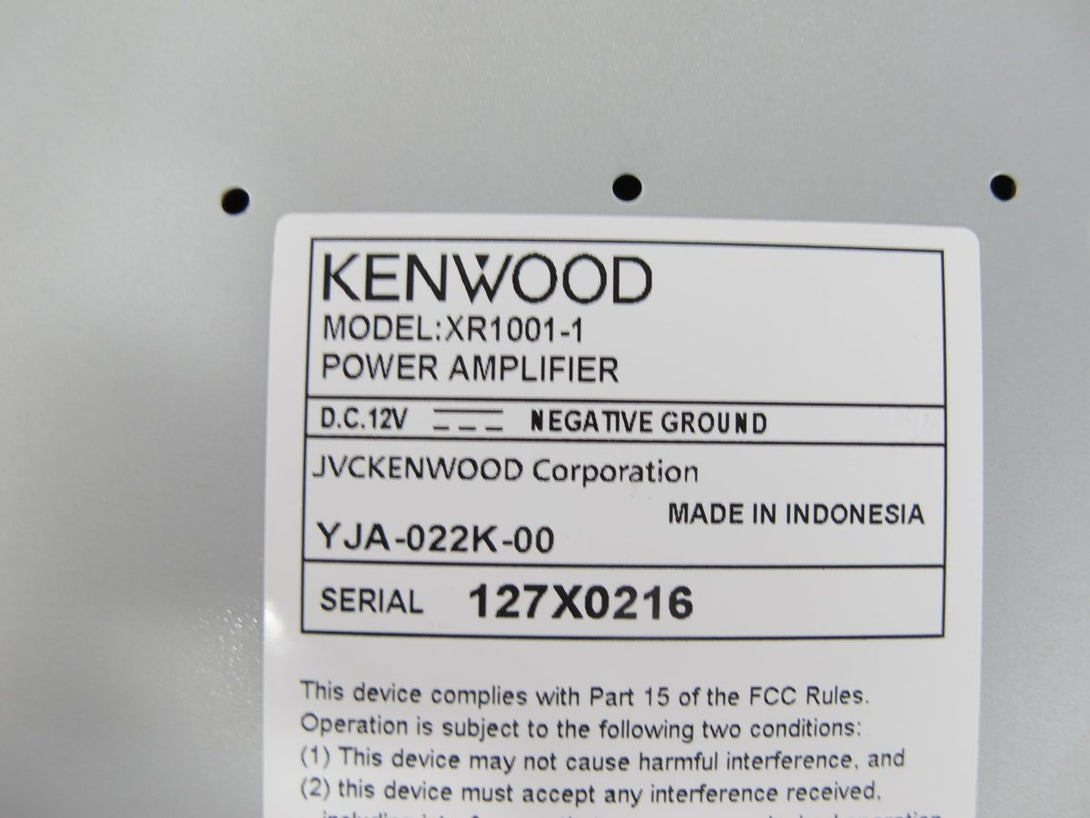 Kenwood Excelon XR1000 - 1 1,000 Watts RMS x 1 @ 2 Ohms Mono Subwoofer Amplifier - ZeereeZ