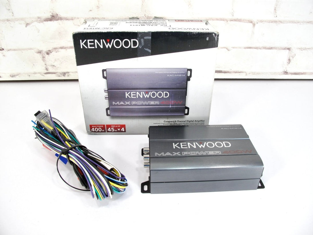 Kenwood KAC - M1814 Compact 4 - Channel Car or Marine Stereo Amplifier 400 Watts New - ZeereeZ