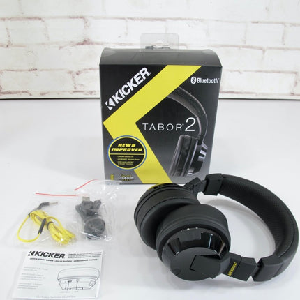 Kicker TABOR HP4BT Bluetooth Wirless Stereo Headphones Black - ZeereeZ