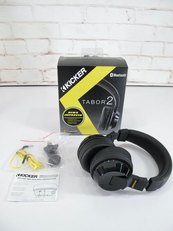 Kicker TABOR HP4BT Bluetooth Wirless Stereo Headphones Black - ZeereeZ
