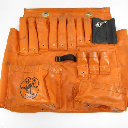 Klein Tools 51829 18 Pocket 23" x 24" Vinyl Linemans Aerial Tool Apron - ZeereeZ