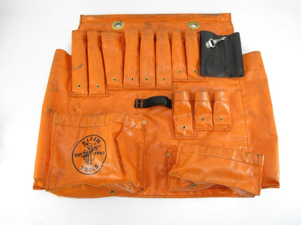 Klein Tools 51829 18 Pocket 23" x 24" Vinyl Linemans Aerial Tool Apron - ZeereeZ