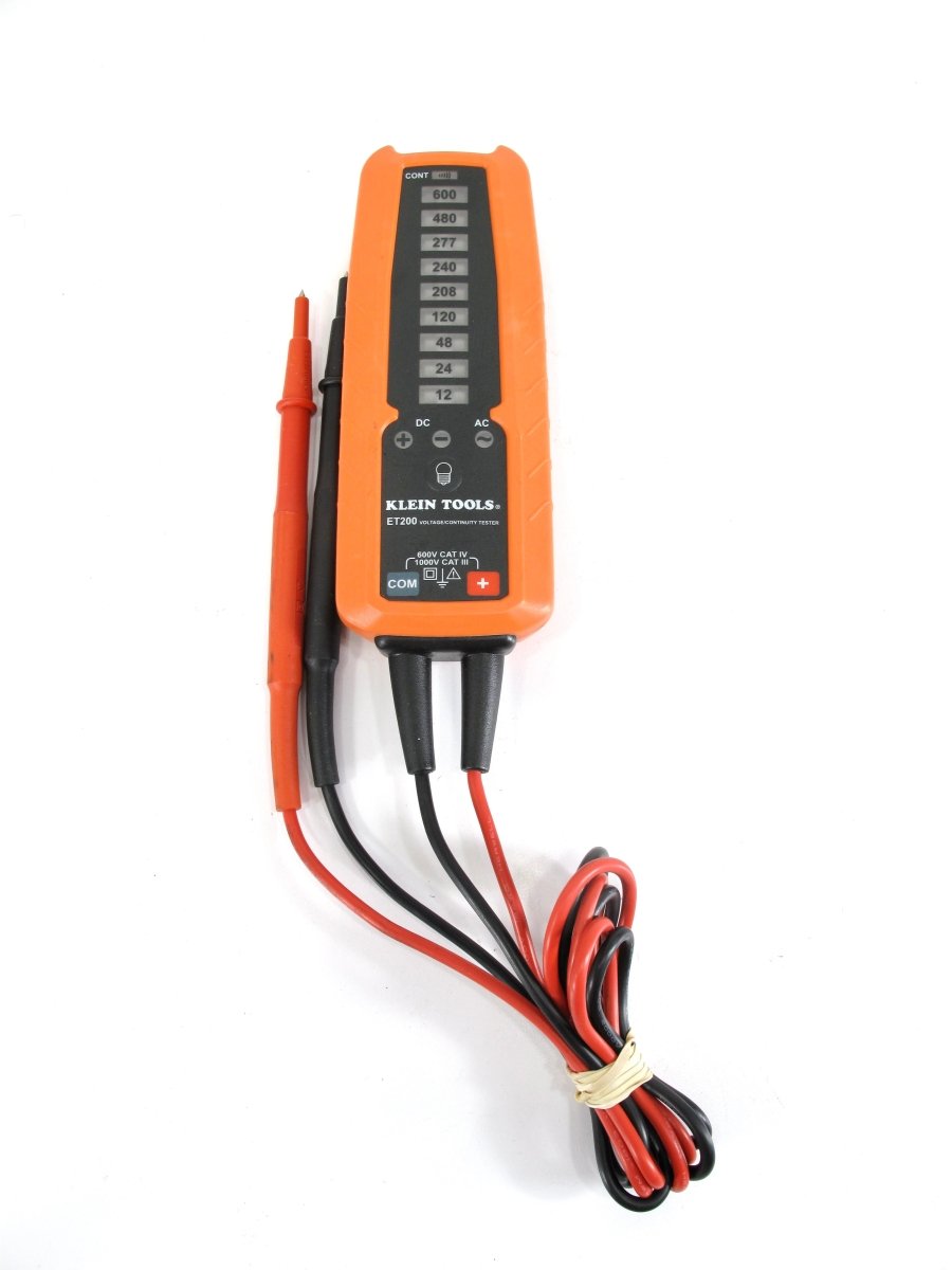 Klein Tools ET200 Electronic Voltage Continuity Tester 12 - 600 Volt Tested - ZeereeZ