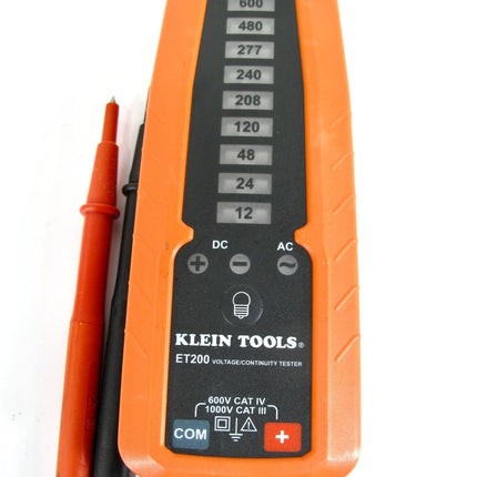 Klein Tools ET200 Electronic Voltage Continuity Tester 12 - 600 Volt Tested - ZeereeZ