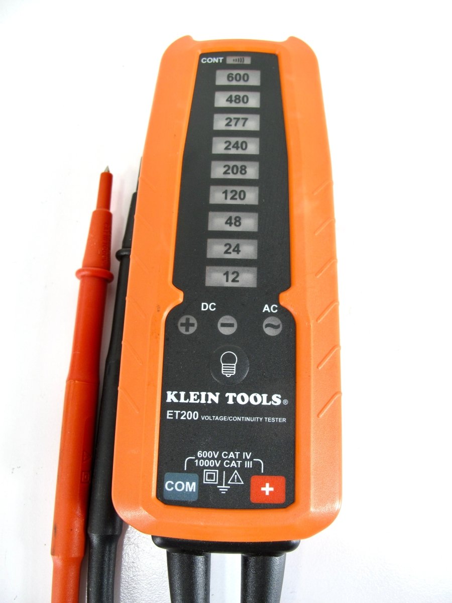 Klein Tools ET200 Electronic Voltage Continuity Tester 12 - 600 Volt Tested - ZeereeZ