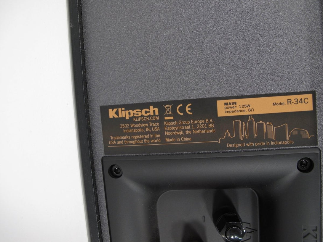 Klipsch R - 34C Reference Center Channel Home Theater Speaker - ZeereeZ