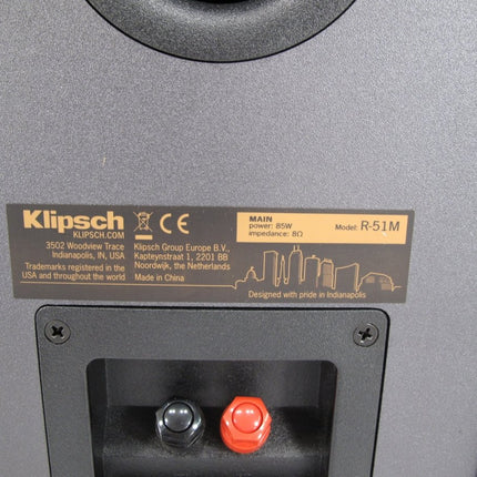 Klipsch Ref R - 51M Stereo Bookshelf Speakers Black Pair - ZeereeZ
