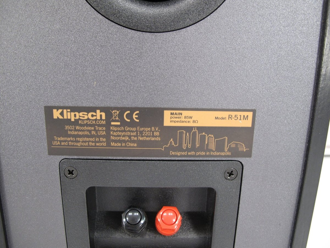 Klipsch Ref R - 51M Stereo Bookshelf Speakers Black Pair - ZeereeZ