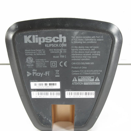 Klipsch Reference RW - 1 WIFI Wireless Multi - Room Audio Media Streaming Speaker - ZeereeZ
