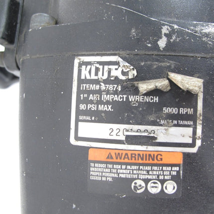 Klutch 47874 Heavy - Duty 8" Anvil D - handle 1" Drive Air Impact Wrench - ZeereeZ
