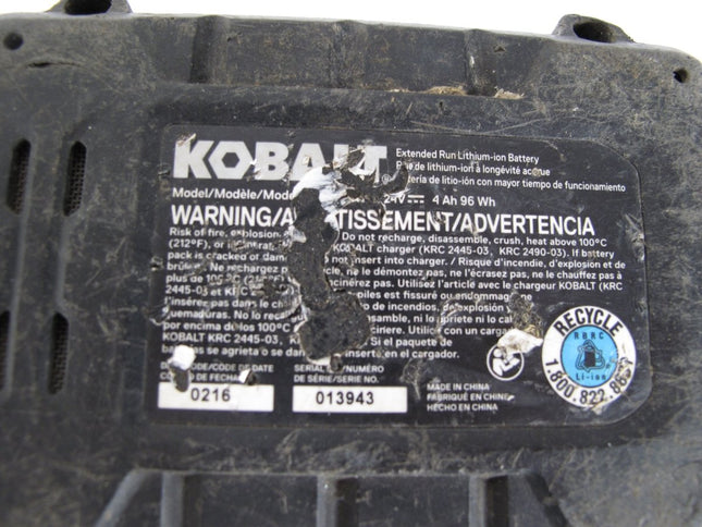 Kobalt KB 424 - 03 24V Max 4Ah Lithium - Ion Power Tool Battery Pack - ZeereeZ