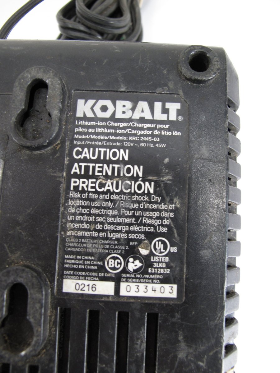 Kobalt KRC 2445 - 03 24v Max Lithium - Ion Yard Tool Battery Charger - ZeereeZ