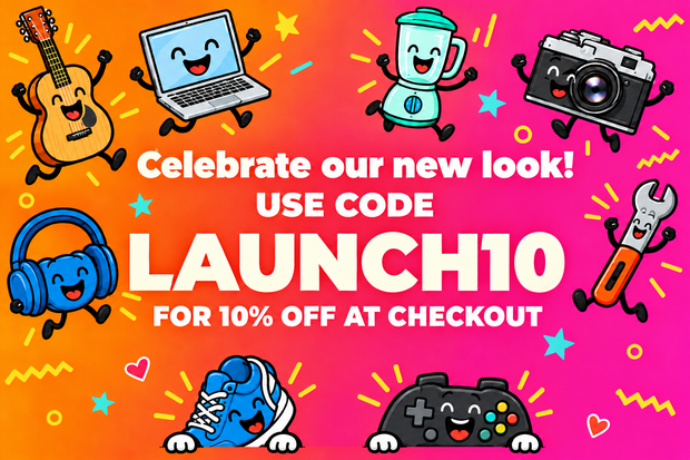 LAUNCH10 promotion celebrating the new store look