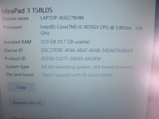 Lenovo IdeaPad 3 1.19GHz 12GB RAM 256GB i5 HD Touchscreen Laptop Computer - ZeereeZ