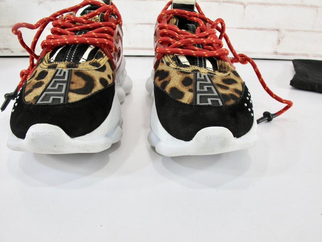 Leopard Print Chain Sneakers Size 40 - ZeereeZ