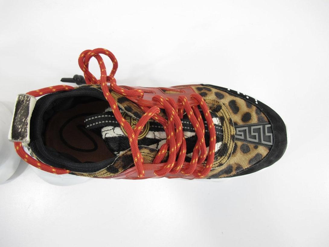 Leopard Print Chain Sneakers Size 40 - ZeereeZ