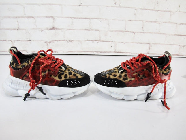 Leopard Print Chain Sneakers Size 40 - ZeereeZ