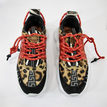 Leopard Print Chain Sneakers Size 40 - ZeereeZ