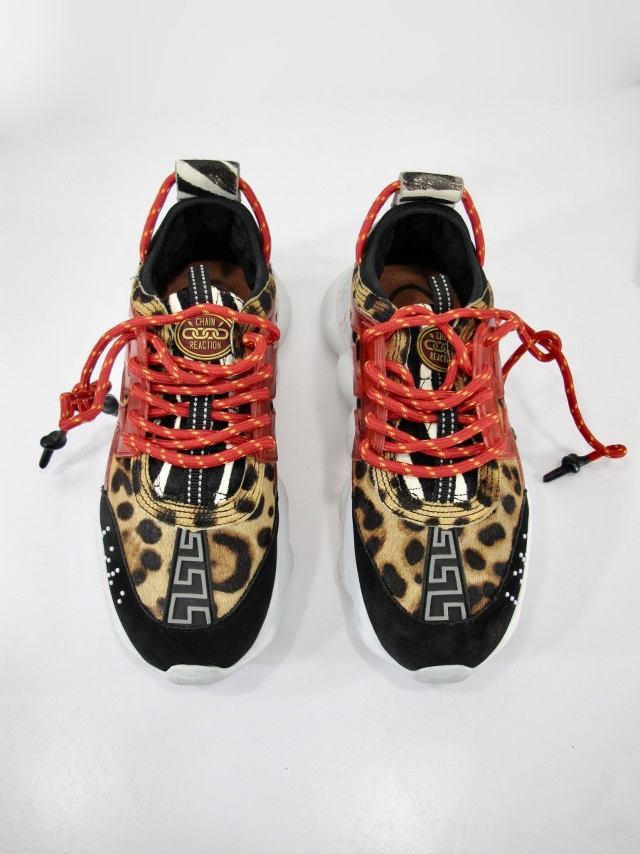 Leopard Print Chain Sneakers Size 40 - ZeereeZ