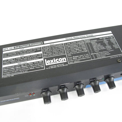 Lexicon MPX 100 2 Channel Rack Mount Muti Effects Processor - ZeereeZ