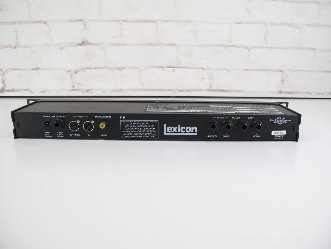 Lexicon MPX 100 2 Channel Rack Mount Muti Effects Processor - ZeereeZ