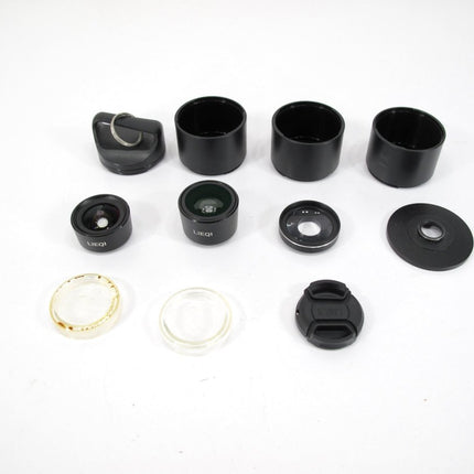 LIEQI 3in1 Mobile Phone Lenses 0.6X Wide Angle, 15X Macro, Fish Eye + Carry Case - ZeereeZ