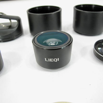 LIEQI 3in1 Mobile Phone Lenses 0.6X Wide Angle, 15X Macro, Fish Eye + Carry Case - ZeereeZ