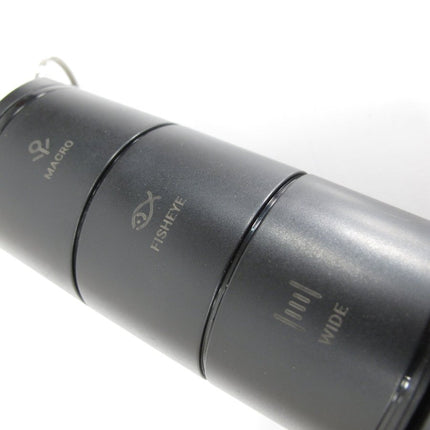 LIEQI 3in1 Mobile Phone Lenses 0.6X Wide Angle, 15X Macro, Fish Eye + Carry Case - ZeereeZ