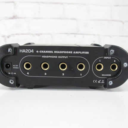 Live Wire Solutions HA204 4 Channel Stereo Headphone Distribution Amplifier - ZeereeZ