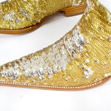 Los Altos 964244 8.5 Unisex Mens 10 Women's Rodeo / Performance Gold Sequin Boots - ZeereeZ