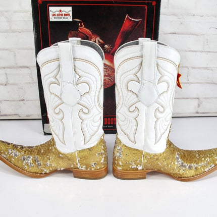 Los Altos 964244 8.5 Unisex Mens 10 Women's Rodeo / Performance Gold Sequin Boots - ZeereeZ