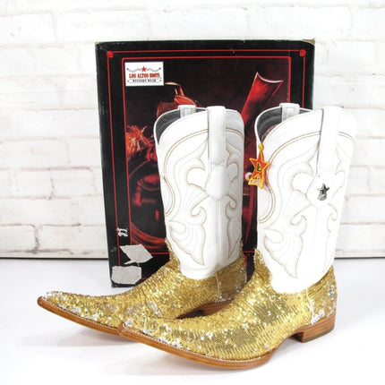 Los Altos 964244 8.5 Unisex Mens 10 Women's Rodeo / Performance Gold Sequin Boots - ZeereeZ