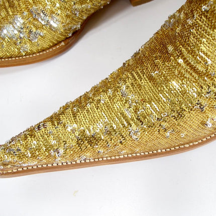Los Altos 964244 8.5 Unisex Mens 10 Women's Rodeo / Performance Gold Sequin Boots - ZeereeZ