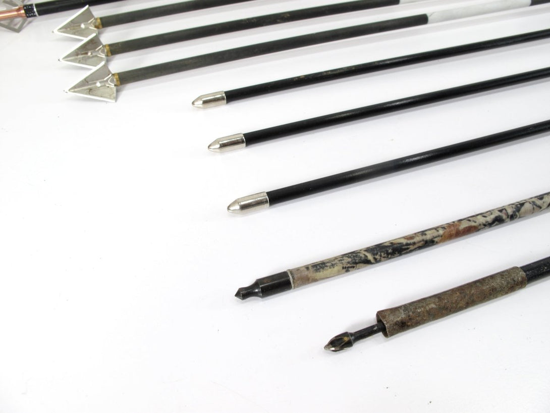 Lot of 12 Terminator, Bloodsport, Easton, Mossy Oak Arrows 27 - 31" w/ Points - ZeereeZ