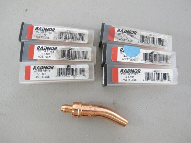 Lot of 7 Various Size Radnor Torch Tips Acetylene 4 - 1 - 101 New - ZeereeZ