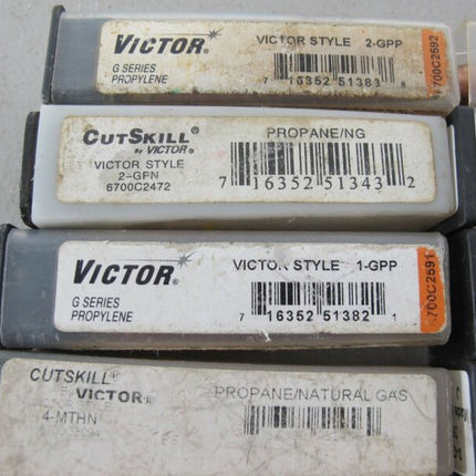 Lot of 9 Various Size Victor Torch Tips Propane Acetylene Natural Gas New - ZeereeZ