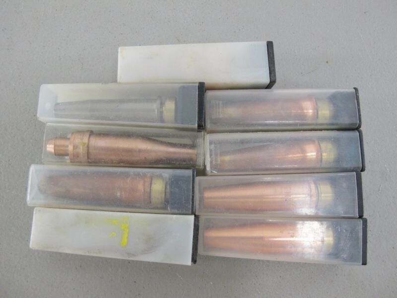 Lot of 9 Various Size Victor Torch Tips Propane Acetylene Natural Gas New - ZeereeZ
