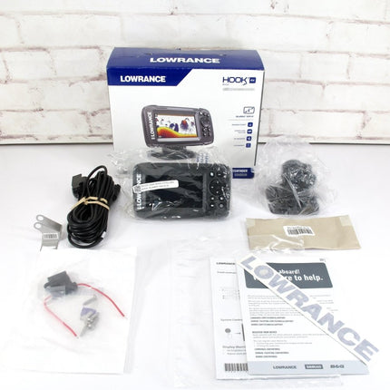 Lowrance Hook 2 - 4X GPS Plotter Bullet Sonar Fishfinder with Transducer, Waypoint - ZeereeZ